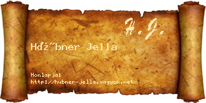 Hübner Jella névjegykártya